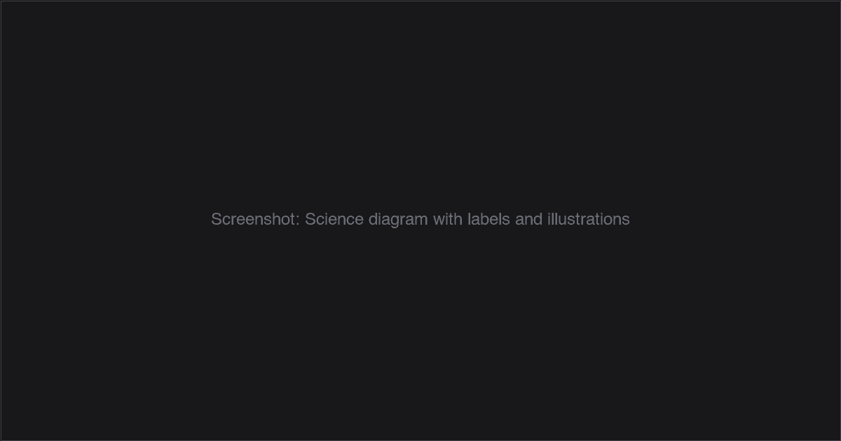 Science diagram with labels and illustrations preserved on canvas